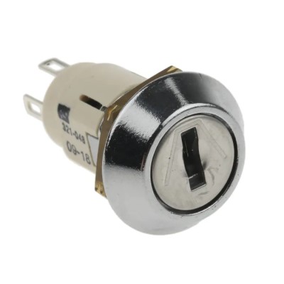 Lorlin Key Switch, SPCO, 5A, 2-Way Common Key, Fibreglass Reinforced Polyamide Housing SRL5ES2850