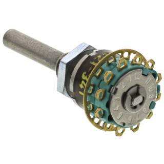 NSF MY Shorting SP12T Rotary Switch 1.5A 12-Position Panel Mount Solder Terminals SP12T