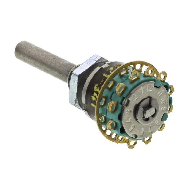 NSF MY Shorting SP12T Rotary Switch 1.5A 12-Position Panel Mount Solder Terminals SP12T