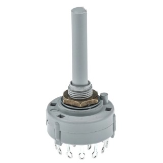 Lorlin 6 Position DPST Rotary Switch 150mA 250V AC 24V DC Polyamide Housing Panel Mount CK1025