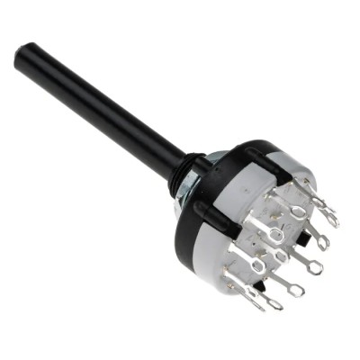 Lorlin 12 Position SPST Rotary Switch 150mA, Polyamide Housing, Panel Mount CK1029