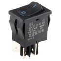 Carlingswitch DPST On-Off On-Off Blue Rectangular Rocker Switch Panel 621-1591909LUXR
