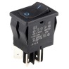 Carlingswitch DPST On-Off On-Off Blue Rectangular Rocker Switch Panel 621-1591909LUXR