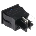 Carlingswitch DPST On-Off On-Off Blue Rectangular Rocker Switch Panel 621-1591909LUXR