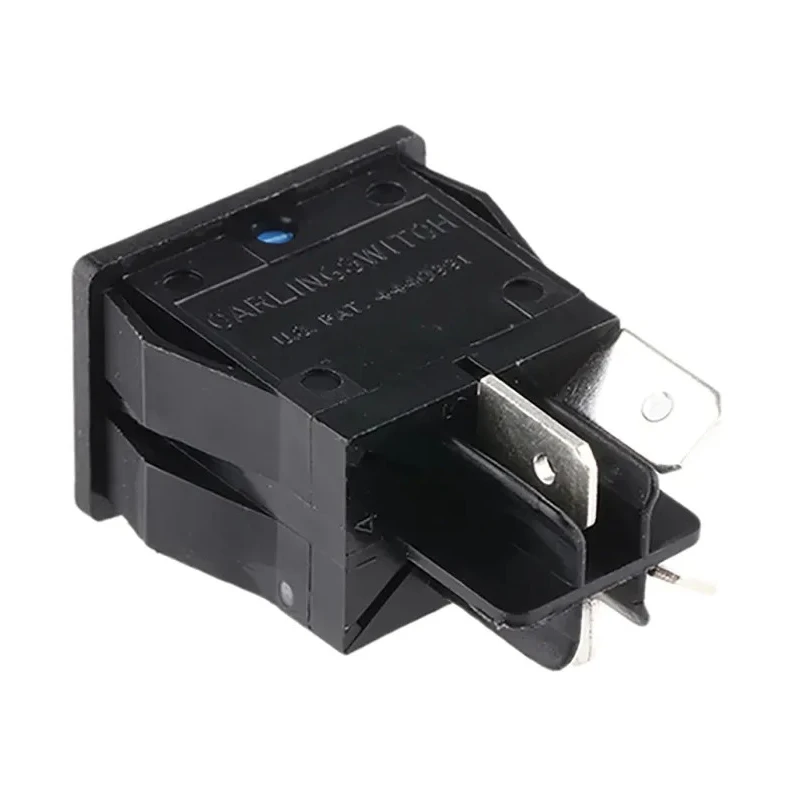 Carlingswitch DPST On-Off On-Off Blue Rectangular Rocker Switch Panel 621-1591909LUXR