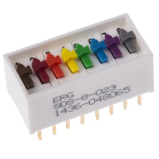 ERG Slide Rotary Coded DIP Switch Through Hole SDS 08 023 STD