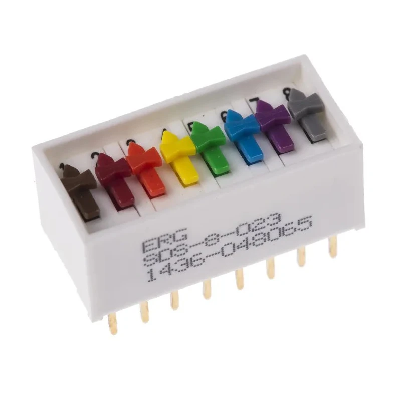 ERG Slide Rotary Coded DIP Switch Through Hole SDS 08 023 STD