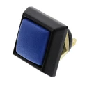 ITW Switches Miniature Momentary Push Button Switch SPST Panel Mount 13.6mm Cutout Blue Actuator IP67 59-216