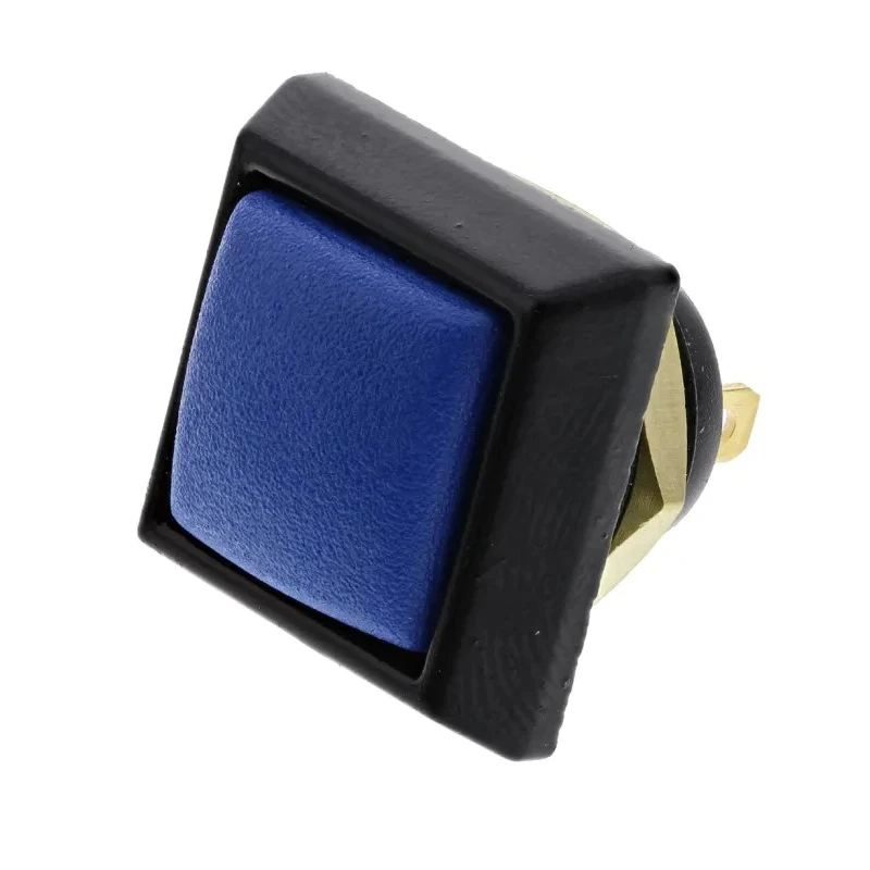 ITW Switches Miniature Momentary Push Button Switch SPST Panel Mount 13.6mm Cutout Blue Actuator IP67 59-216