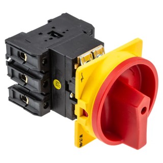 Eaton 3-Pole Rear Panel Isolator Switch IP65, 100A, 55 kW, Red Handle 