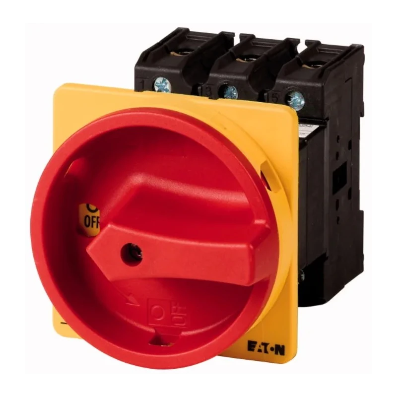 Eaton 3-Pole Rear Panel Isolator Switch IP65, 100A, 55 kW, Red Handle 