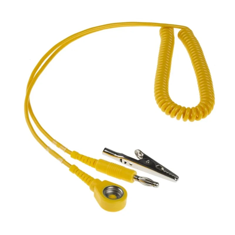 RS PRO ESD Grounding Cord 1.8m Coiled High Visibility Polyurethane Coil Cord Model 273-6701