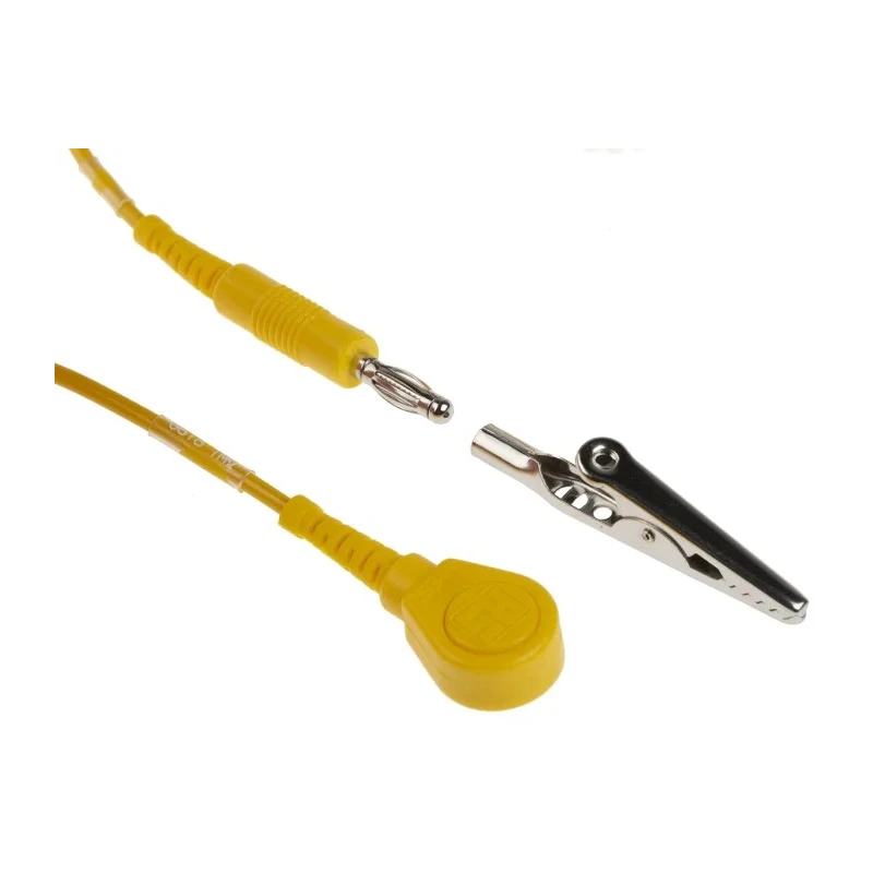 RS PRO ESD Grounding Cord 1.8m Coiled High Visibility Polyurethane Coil Cord Model 273-6701