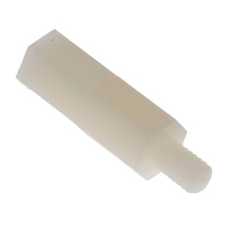 RS PRO Polyamide 66 Hexagonal M4 Standoff, 19 mm Body Length, 6 mm Stud Length, Plain Finish 325-794