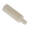 RS PRO Polyamide 66 Hexagonal M4 Standoff, 19 mm Body Length, 6 mm Stud Length, Plain Finish 325-794