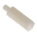 RS PRO Polyamide 66 Hexagonal M4 Standoff, 19 mm Body Length, 6 mm Stud Length, Plain Finish 325-794