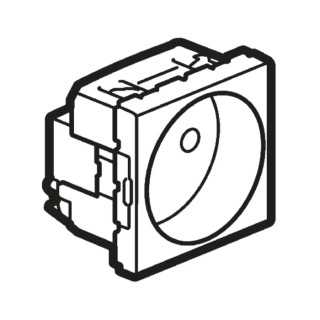 Legrand 16A White 1 Gang French 2P Flush Mount Plug Socket Polycarbonate Aluminium Finish 0 771 10