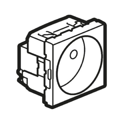 Legrand 16A White 1 Gang French 2P Flush Mount Plug Socket Polycarbonate Aluminium Finish 0 771 10