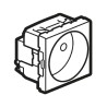Legrand 16A White 1 Gang French 2P Flush Mount Plug Socket Polycarbonate Aluminium Finish 0 771 10