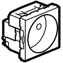 Legrand 16A White 1 Gang French 2P Flush Mount Plug Socket Polycarbonate Aluminium Finish 0 771 10