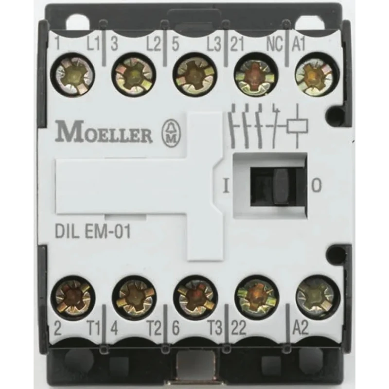 Eaton DILEM Contactor, 3-Pole, 380V AC Coil, 9 A, 4 kW Motor Control with Screw Terminals 051796 DILEM-01(380V50HZ,440V60HZ)