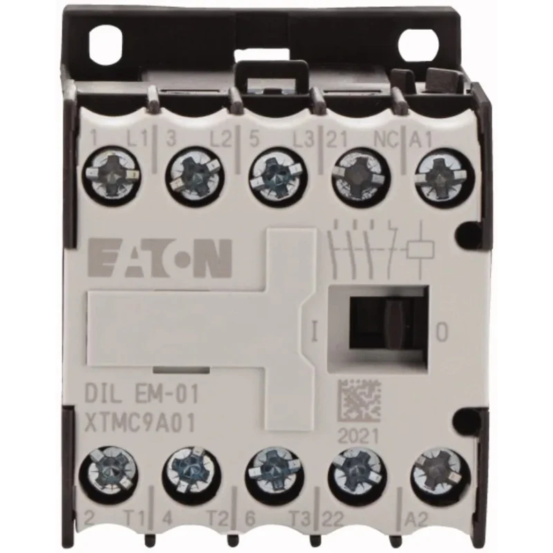 Eaton DILEM Contactor, 3-Pole, 380V AC Coil, 9 A, 4 kW Motor Control with Screw Terminals 051796 DILEM-01(380V50HZ,440V60HZ)