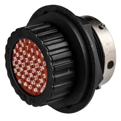 ITT Cannon Circular Connector 48 Contacts Panel Mount Socket Male IP67 Trident Neptune Series TN7S24-0048P1L / 192900-0437