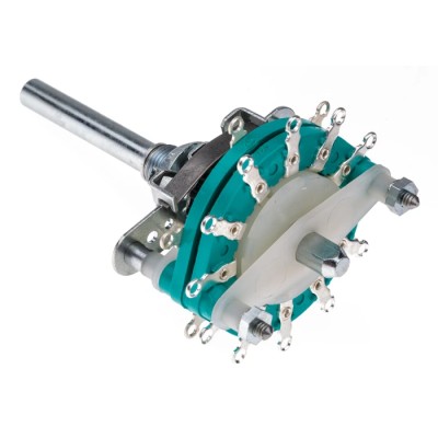 NSF Heavy Duty 12 Position SP12T Rotary Switch 6A, Zinc Plated Panel Mount SP12T