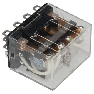 Omron Power Relay, 4PDT Contact Configuration, 10A Switching Current, 100-110V AC Coil Voltage LY4 100/110VAC