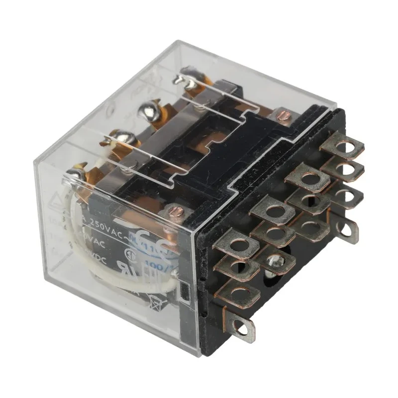 Omron Power Relay, 4PDT Contact Configuration, 10A Switching Current, 100-110V AC Coil Voltage LY4 100/110VAC