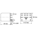 Omron Power Relay, 4PDT Contact Configuration, 10A Switching Current, 100-110V AC Coil Voltage LY4 100/110VAC