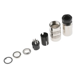 binder Circular Connector Miniature Socket Female 6 Contacts 5A 250V IP67 Copper Zinc Alloy 423 Series 99.5622.15.06