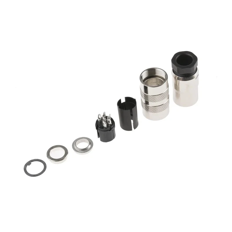 binder Circular Connector Miniature Socket Female 6 Contacts 5A 250V IP67 Copper Zinc Alloy 423 Series 99.5622.15.06