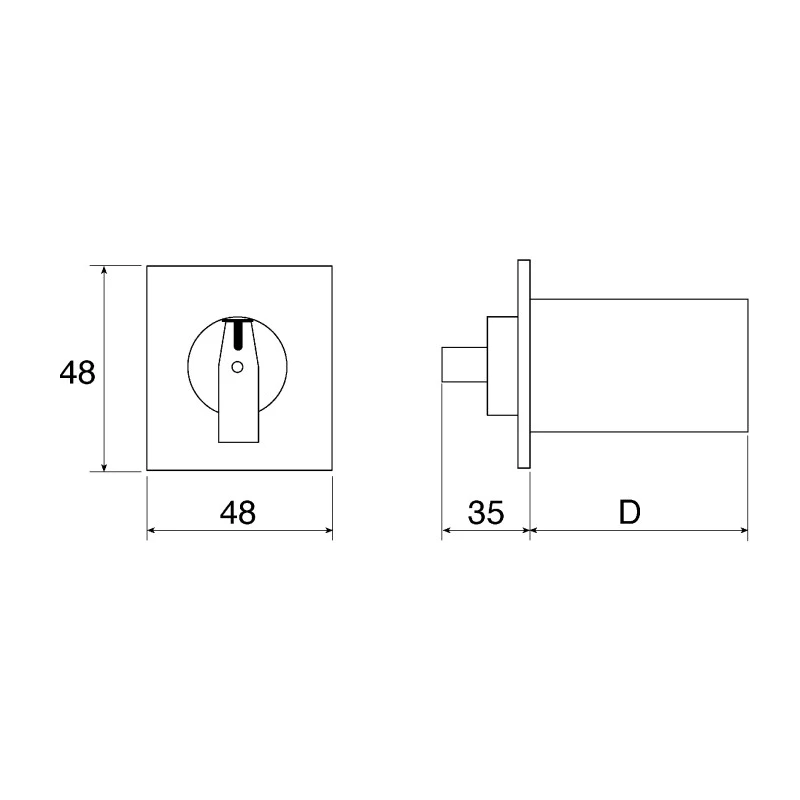 Eaton Rotary Switch Cam Switch 3 Position 45° Knob Actuator 20A 690V Flush Mount 78819006 T0-1-15421/E/EZ-P1(RS332-183)
