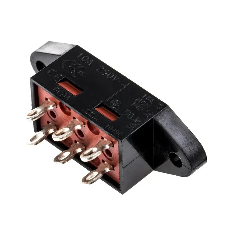 Arcolectric (Bulgin) Ltd Panel Slide Switch DPDT 16A 250V AC Nylon Actuator T22205BABE