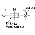 Arcolectric (Bulgin) Ltd Panel Slide Switch DPDT 16A 250V AC Nylon Actuator T22205BABE