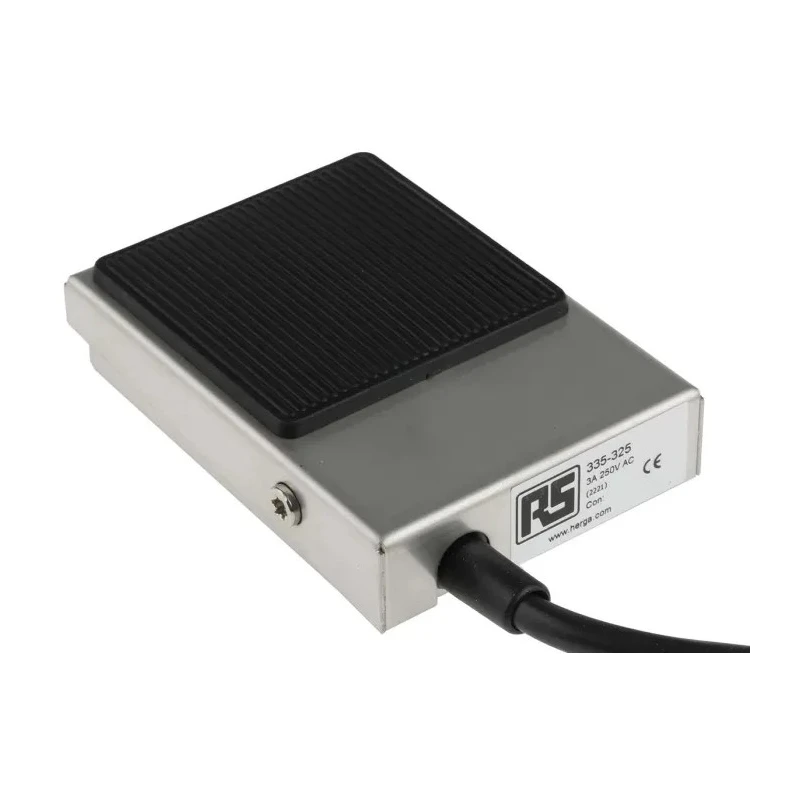RS PRO General Purpose Momentary Foot Switch SPCO Stainless Steel Housing 3A Contact Current 250V AC 335-325