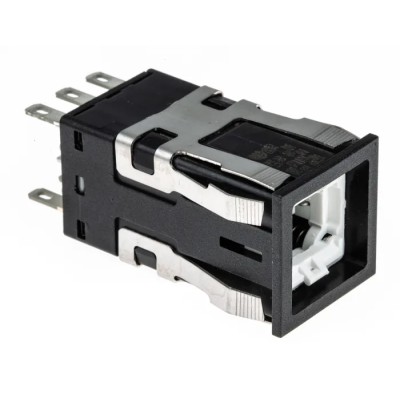 Honeywell Technologies AML21 Series Front Panel Mount Black Rectangular Momentary Push Button Switch DPDT IP67 AML21CBA2AD