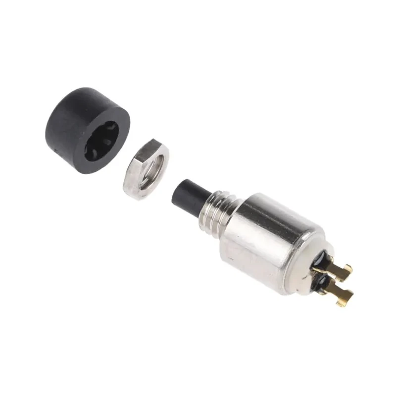 APEM 9000 Series Miniature Momentary Push Button Switch, Panel Mount, 4.2 mm Cutout, SPST, 30 V dc, Black 9533CD+U572
