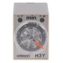 Omron H3Y-4 Series DIN Rail Surface Mount Solid State Timer 24V AC 125V DC 0.5 to 10 min 4-Contact 1-Function H3Y-4 AC24 10M