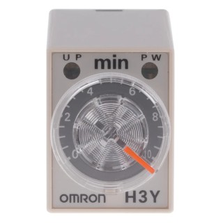 Omron H3Y-4 Series DIN Rail Surface Mount Solid State Timer 24V AC 125V DC 0.5 to 10 min 4-Contact 1-Function H3Y-4 AC24 10M