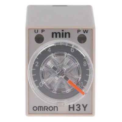 Omron H3Y-4 Series DIN Rail Surface Mount Solid State Timer 24V AC 125V DC 0.5 to 10 min 4-Contact 1-Function H3Y-4 AC24 10M