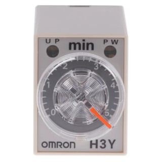 Omron DIN Rail, Surface Mount Timer Relay 4PDT 125 V dc 200-230 V ac 0.2 to 5 min 1-Function H3Y-4 AC200-230 5M