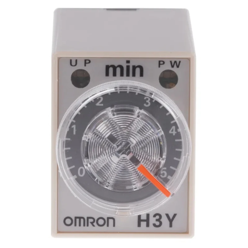 Omron DIN Rail, Surface Mount Timer Relay 4PDT 125 V dc 200-230 V ac 0.2 to 5 min 1-Function H3Y-4 AC200-230 5M