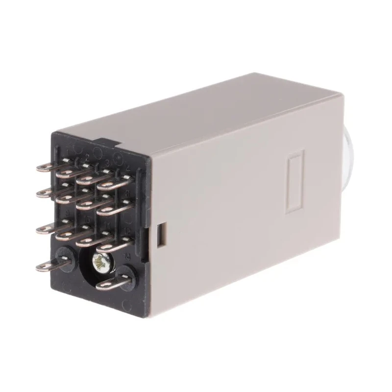 Omron DIN Rail, Surface Mount Timer Relay 4PDT 125 V dc 200-230 V ac 0.2 to 5 min 1-Function H3Y-4 AC200-230 5M