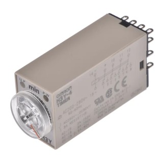 Omron H3Y-4 Series DIN Rail Surface Mount Timer Relay 4-Contact 125 V dc 200-230 V ac 1 to 30 min ON H3Y-4 AC200-230 30M