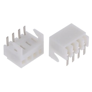 Molex KK 254 Series Right Angle Through Hole PCB Socket, 4-Contact, 1 Row, 2.54 mm Pitch, 250V, 2.5A, Nylon 38-00-1334