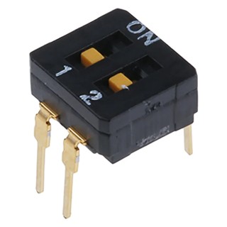 Omron Rotary Coded DIP Switch Through Hole Slide Actuator 100mΩ Contact Resistance A6D-2100