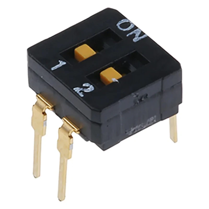 Omron Rotary Coded DIP Switch Through Hole Slide Actuator 100mΩ Contact Resistance A6D-2100
