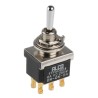 TE Connectivity Toggle Switch Panel Mount On-On-On DPDT Solder Terminal 12 V dc 250 V ac FTPA0904